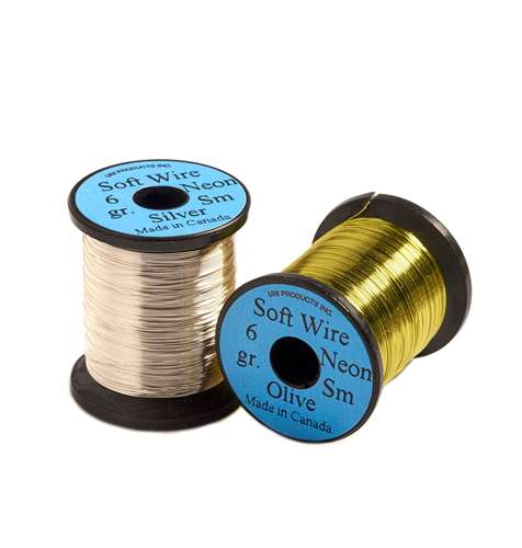 Uni Neon Copper Wire (Pack 20 Spools) Medium Bright Silver Fly Tying Materials